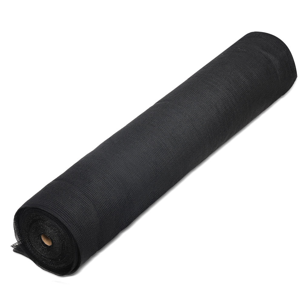 Instahut 3.66x30m 30% UV Shade Cloth Shadecloth Sail Garden Mesh Roll Outdoor Black, White and Green