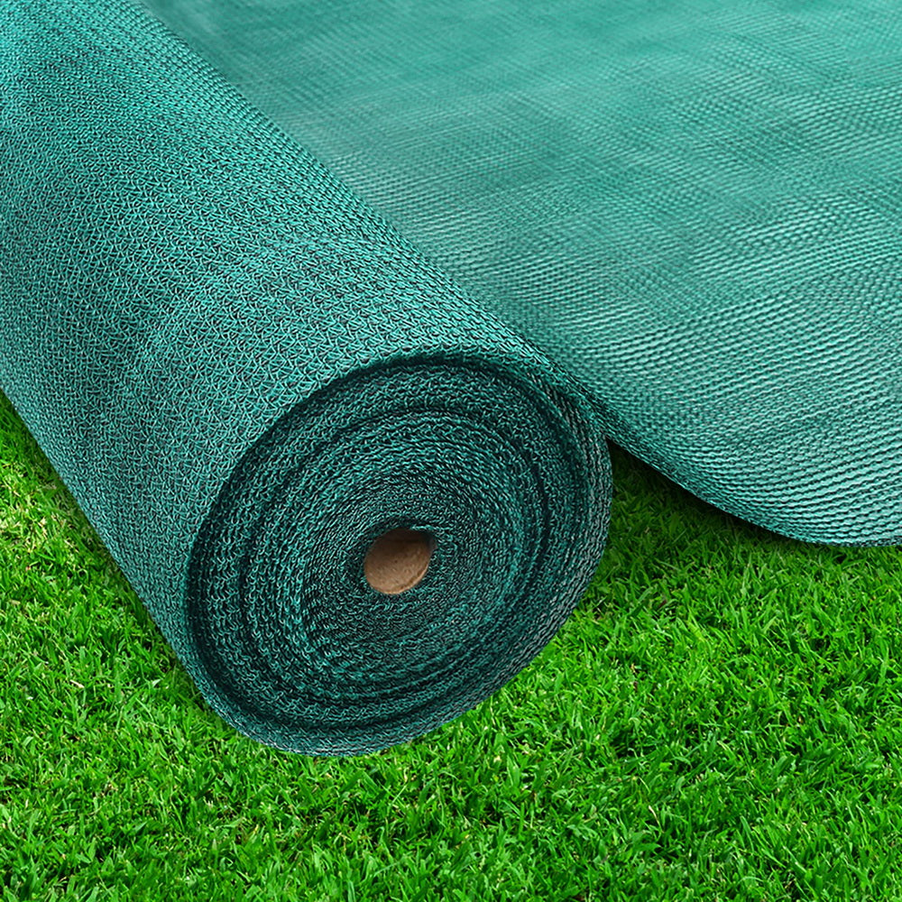 Instahut 3.66x30m 30% UV Shade Cloth Shadecloth Sail Garden Mesh Roll Outdoor Black, White and Green
