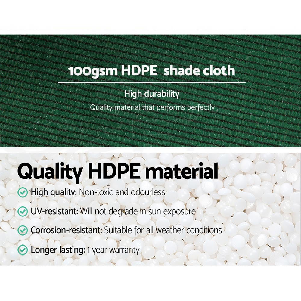 Umbrellas & Sunshades - 50% Shade Cloth 3.66X10M Shadecloth Wide Heavy Duty Green