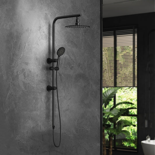 10" Rain Shower Head Set Round 3-Mode Handheld Shower Rail
