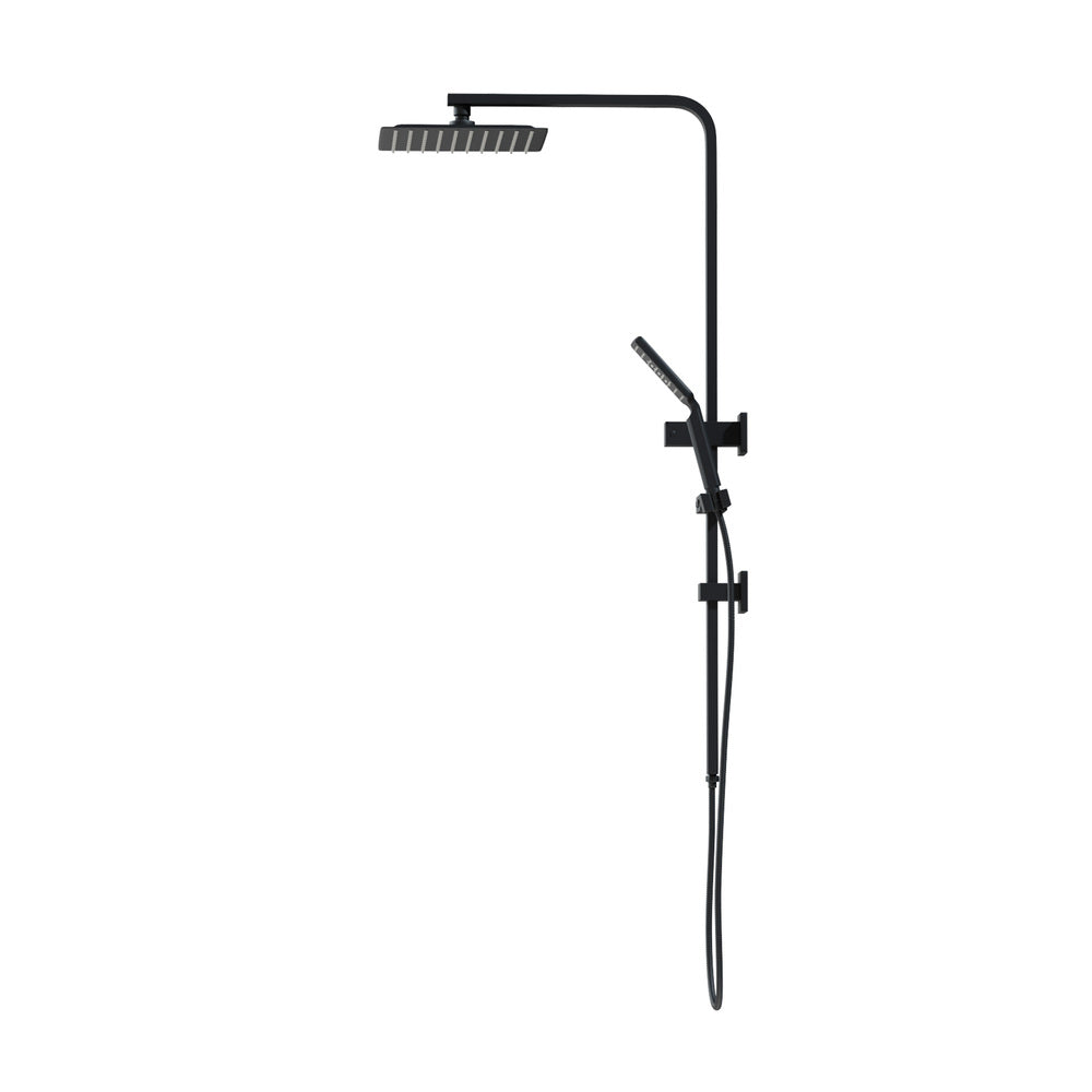 10" Rain Shower Head Set Square 3-Mode Handheld Shower Rail Set