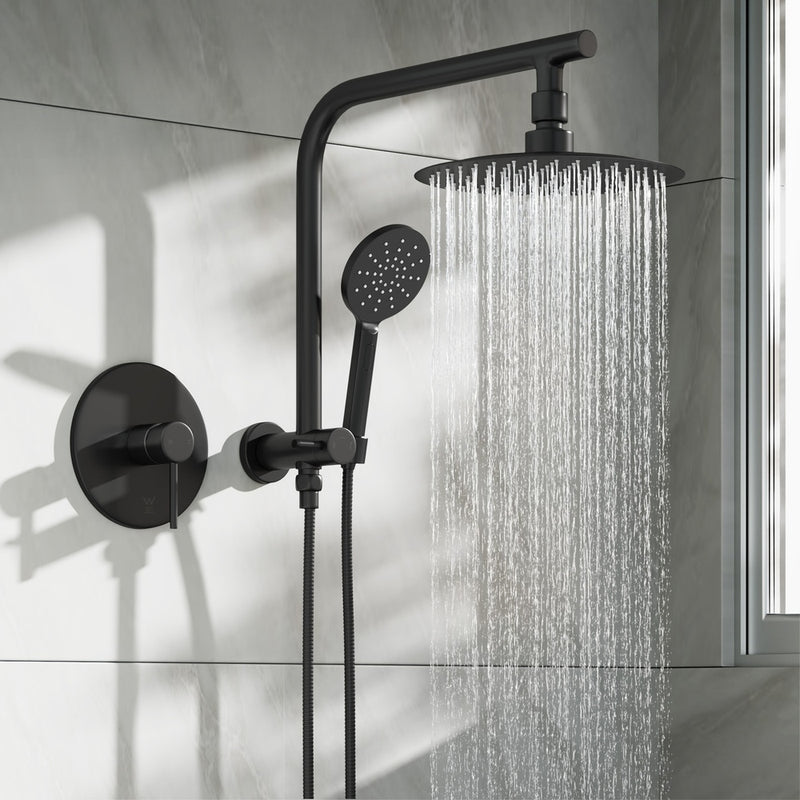 10" Rain Shower Head Set With Mixer Round 3-Mode Handheld Shower with Shower Head - photo 8