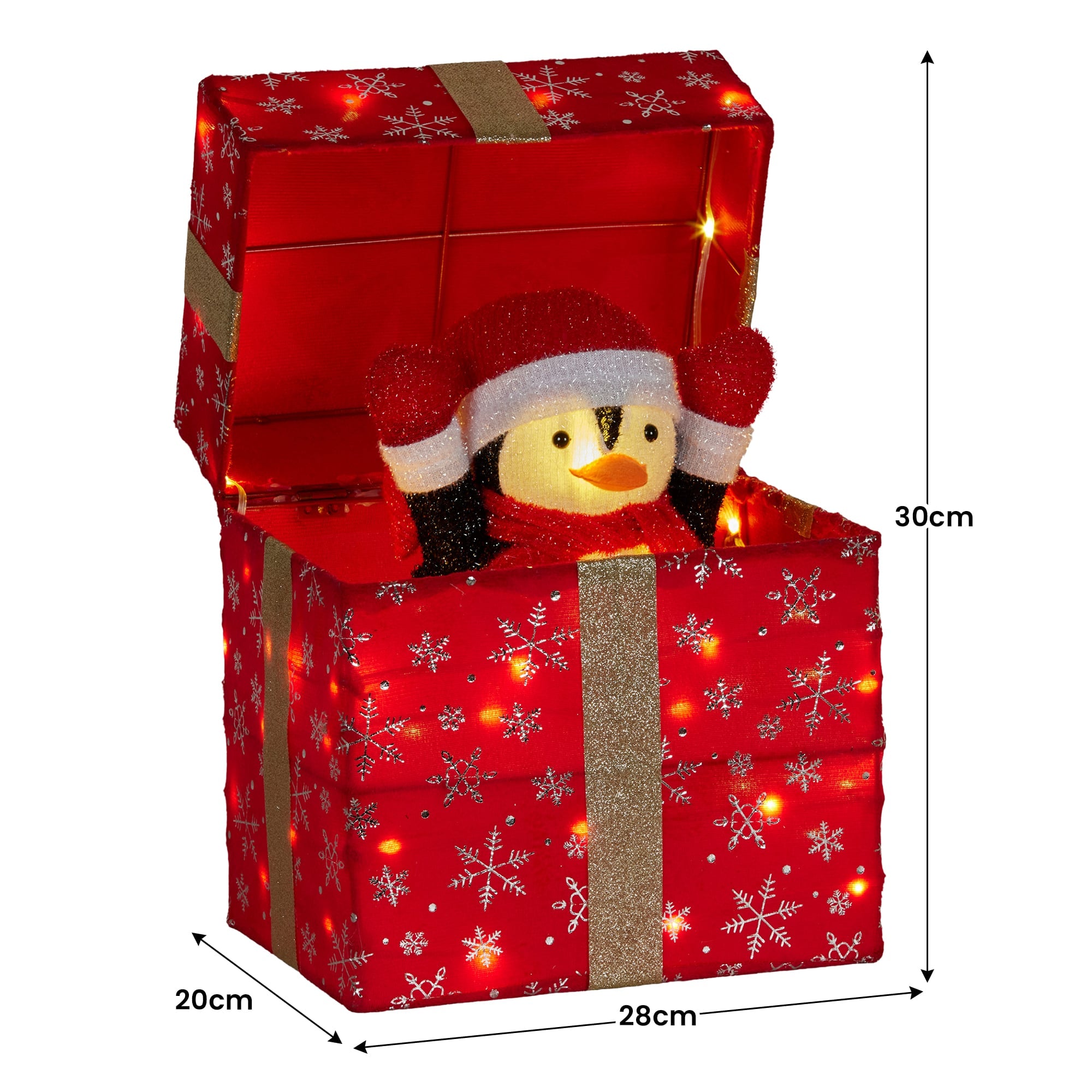 Animated Penguin Gift Box Light