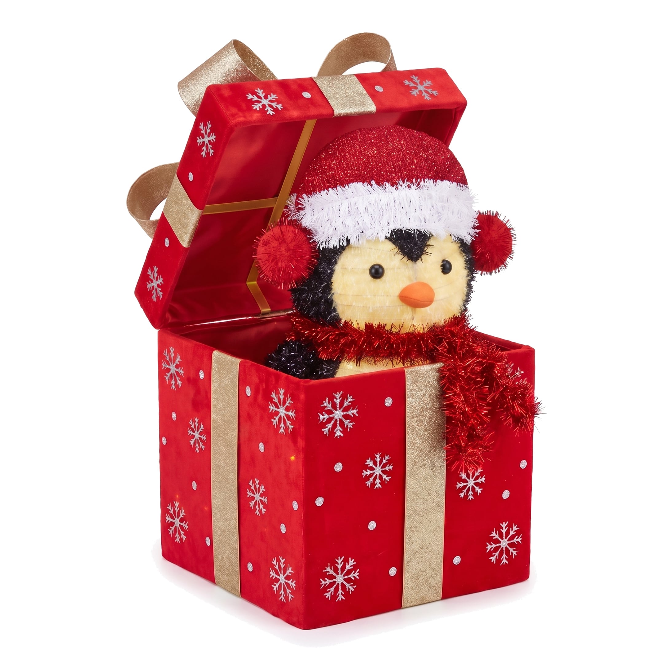 Animated Penguin Gift Box Light