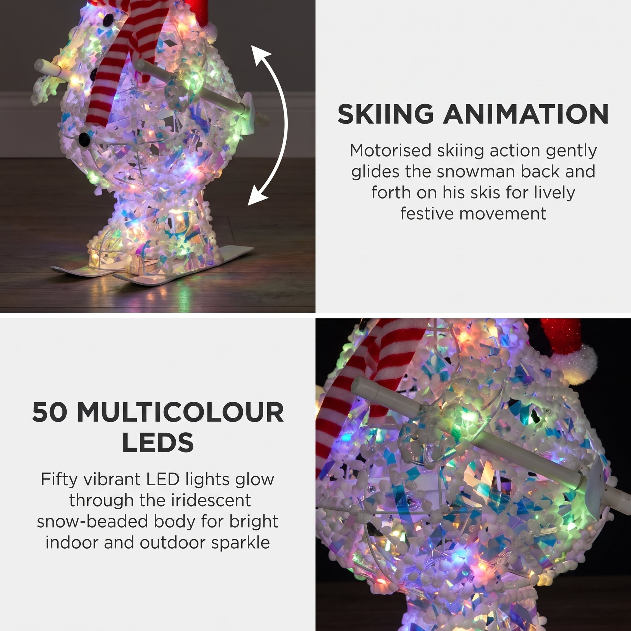 Animated Skiing Snowman Display