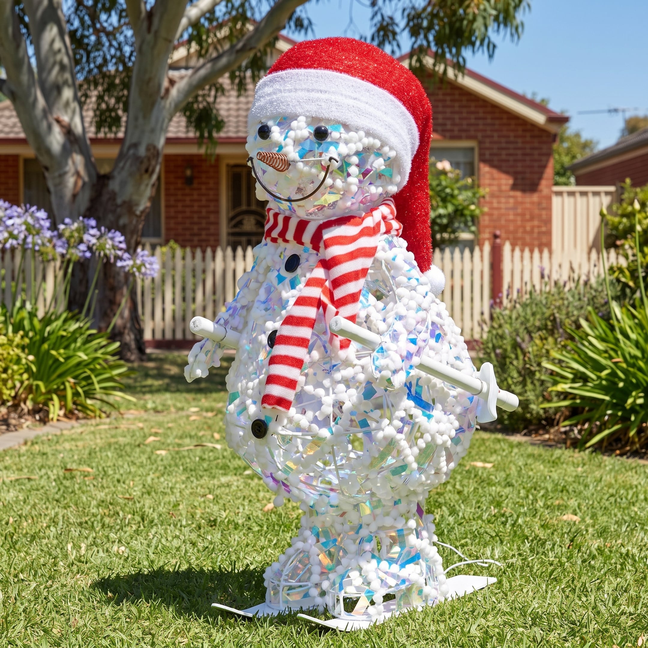 Animated Skiing Snowman Display