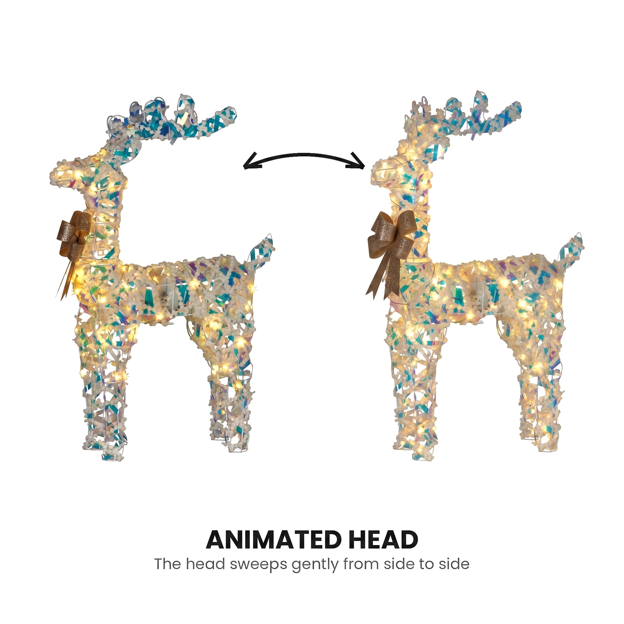 Animated Reindeer Display White