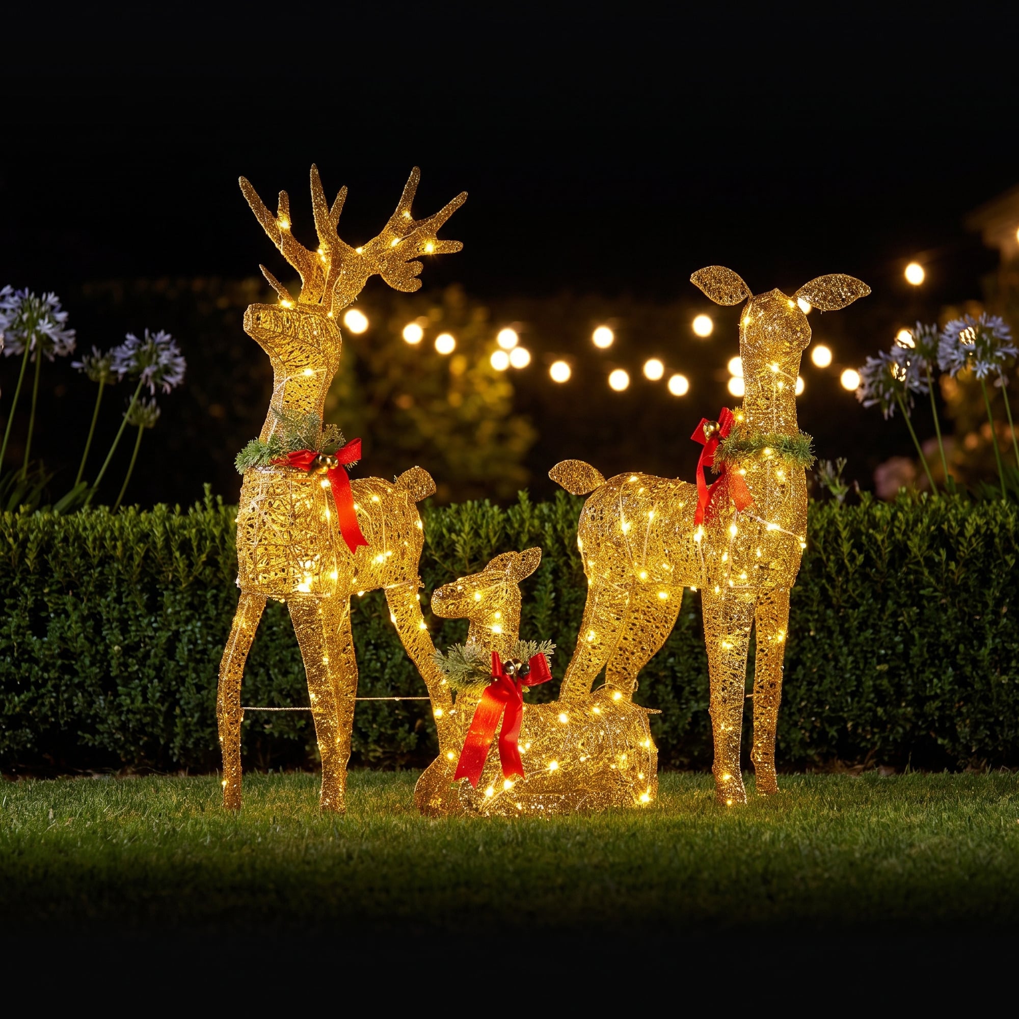 Animated Reindeer Display Gold
