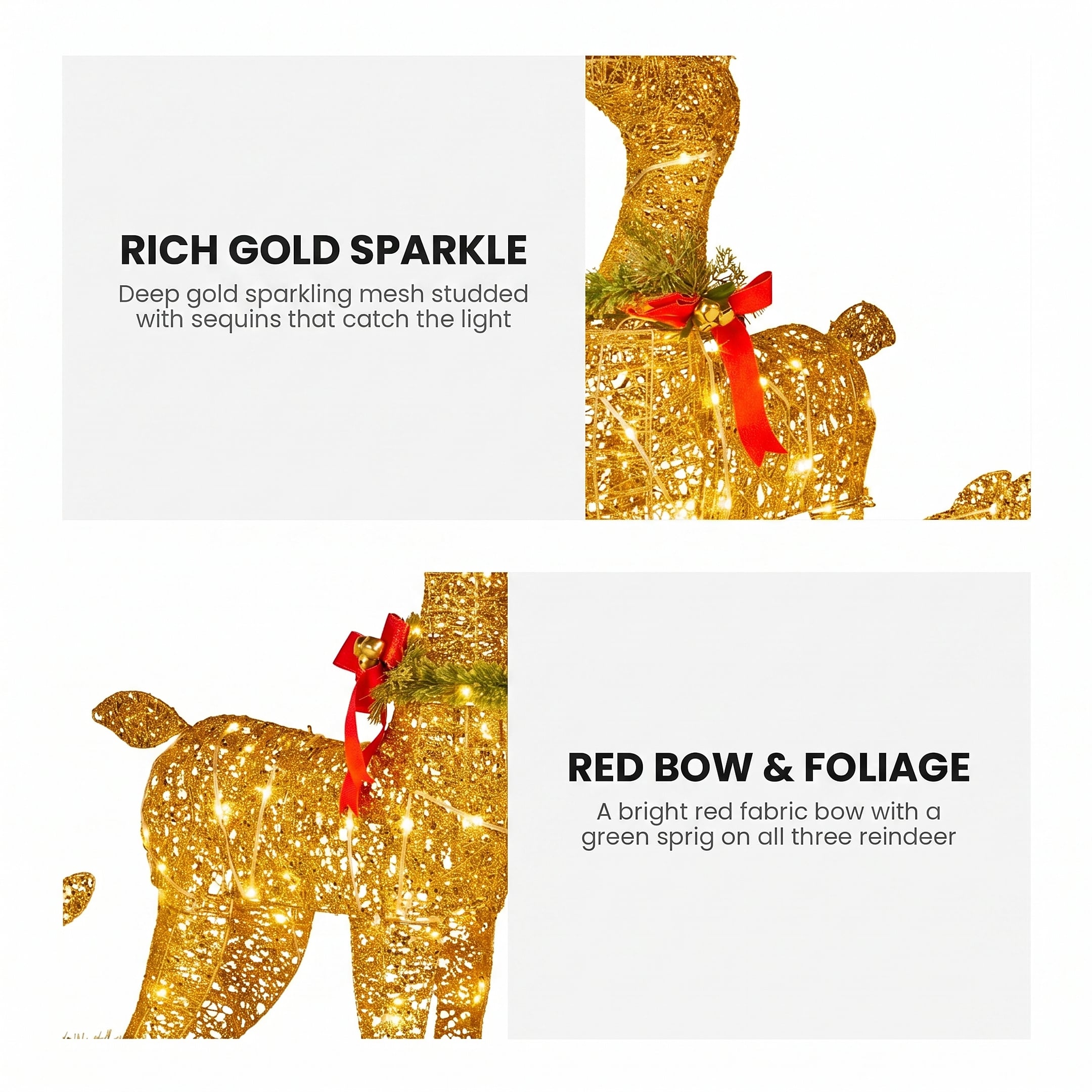 Animated Reindeer Display Gold