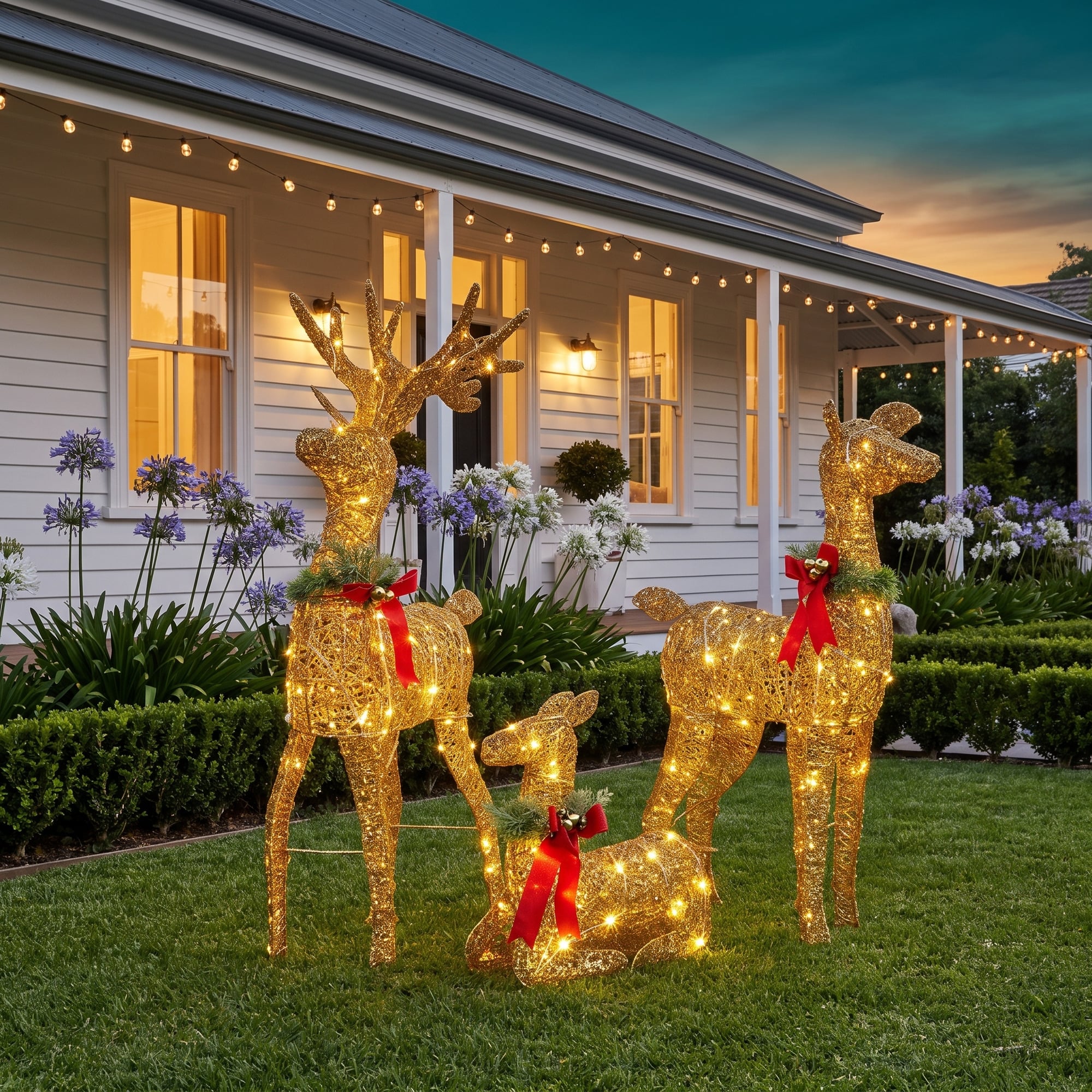 Animated Reindeer Display Gold