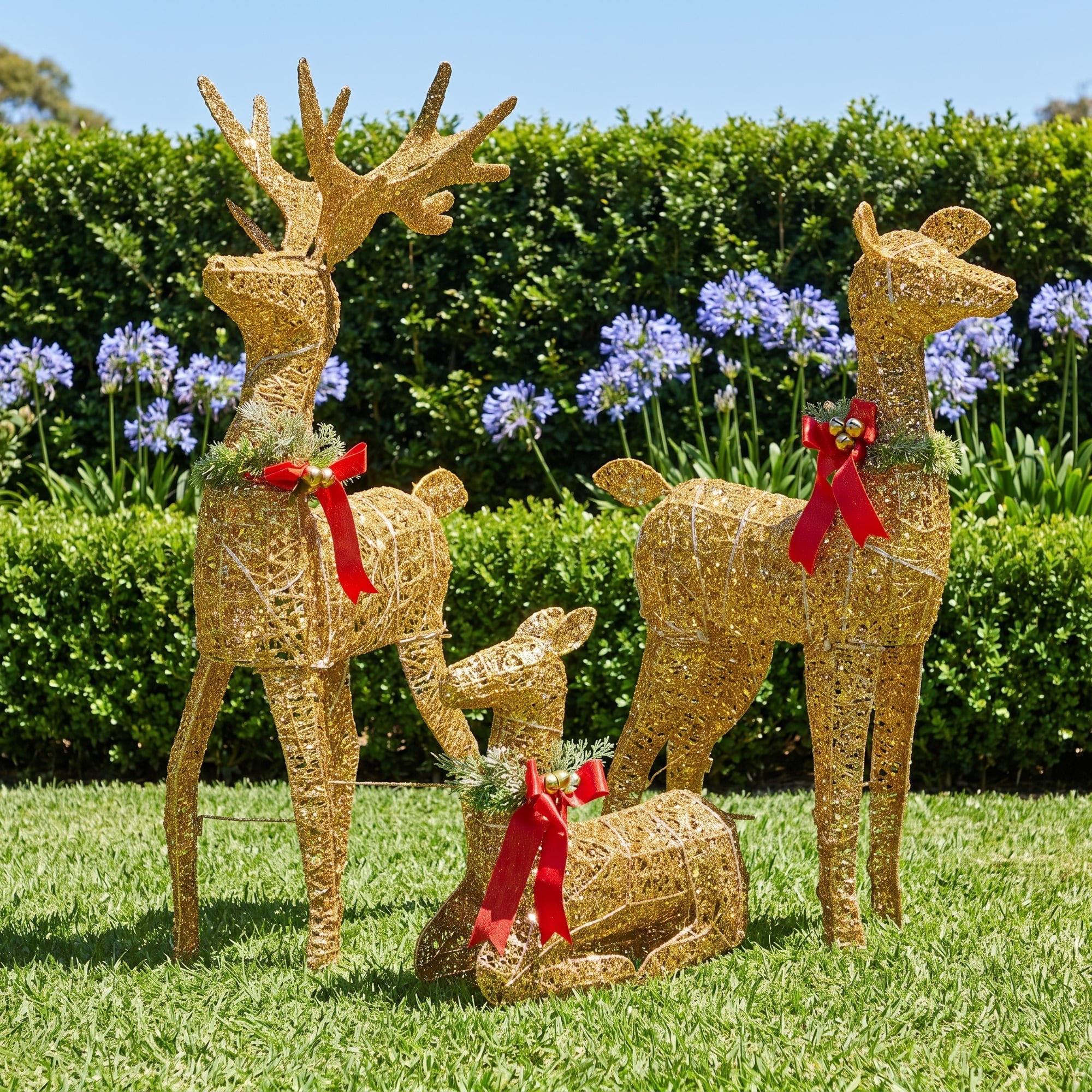 Animated Reindeer Display Gold