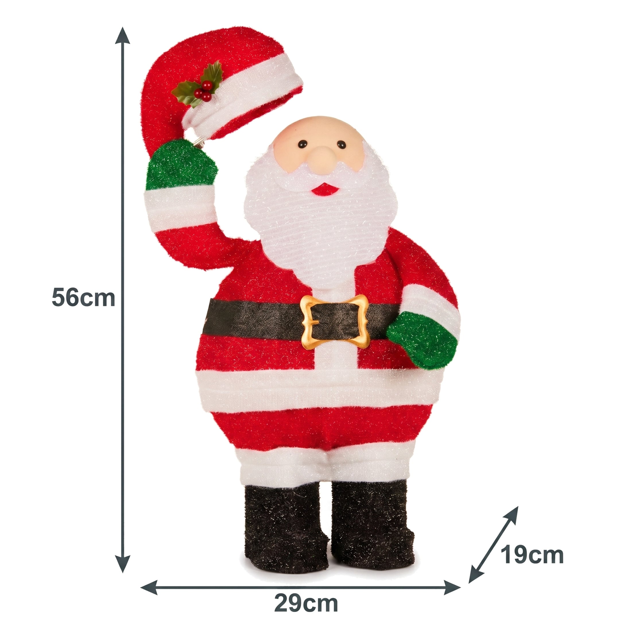 Animated Santa Display White