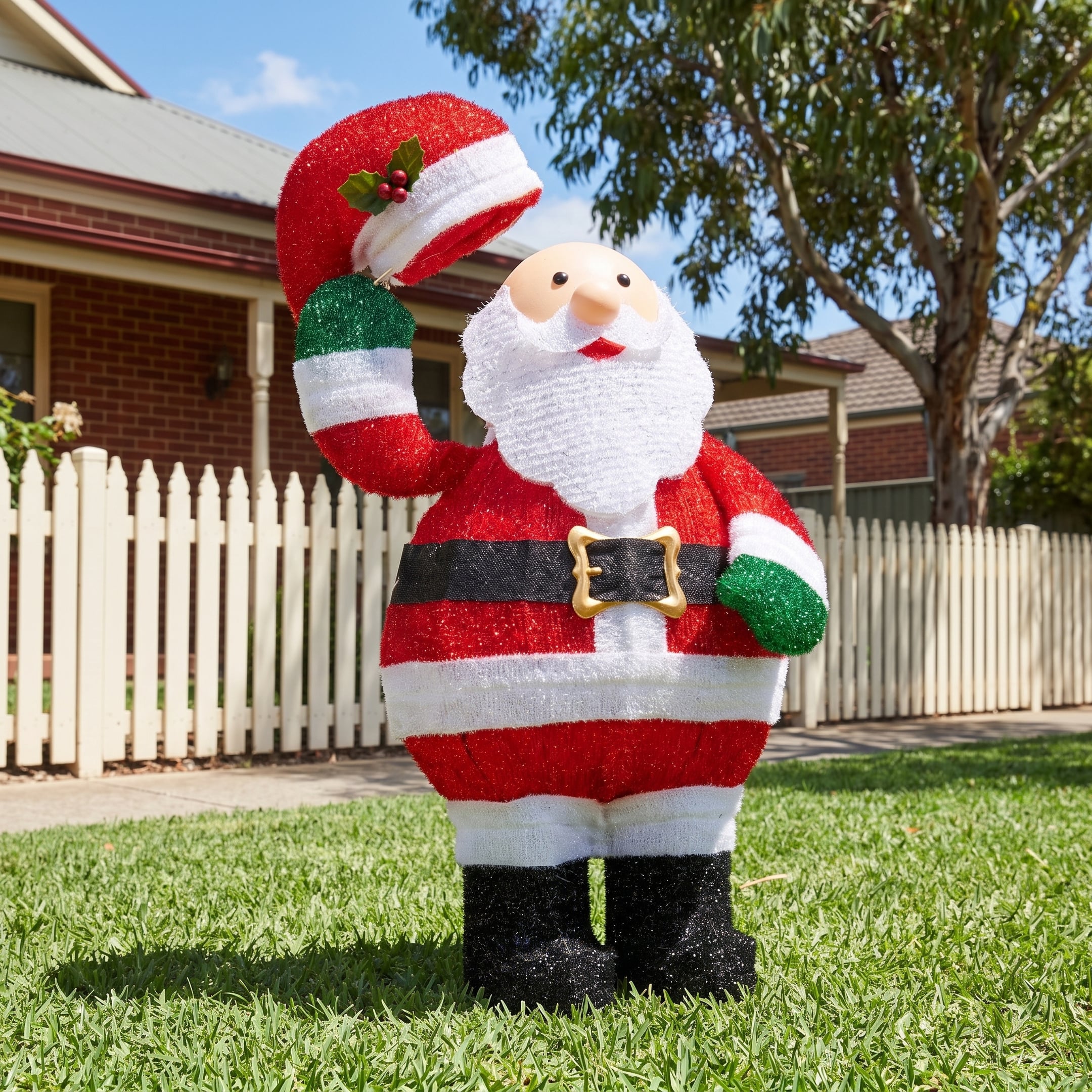 Animated Santa Display White
