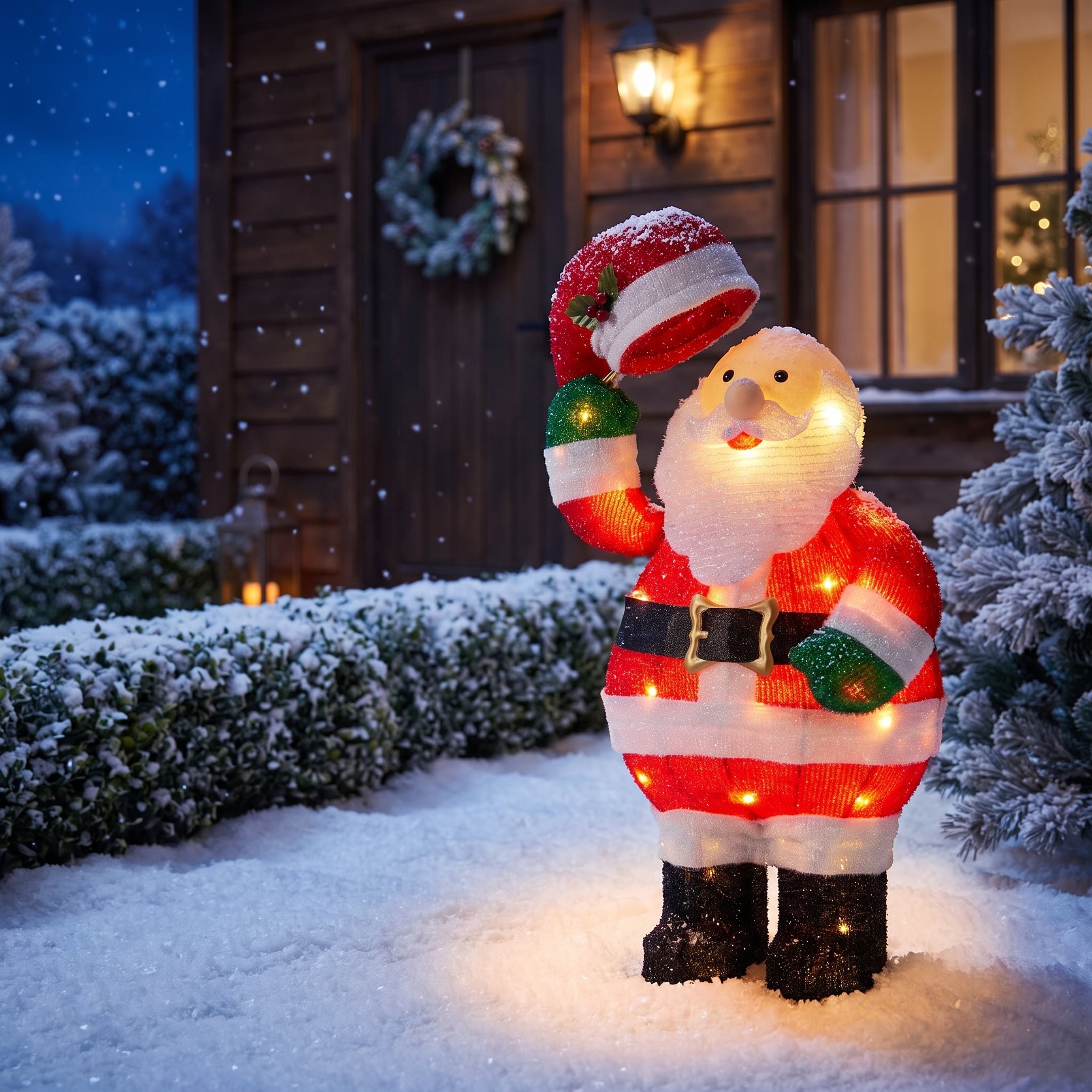 Animated Santa Display White