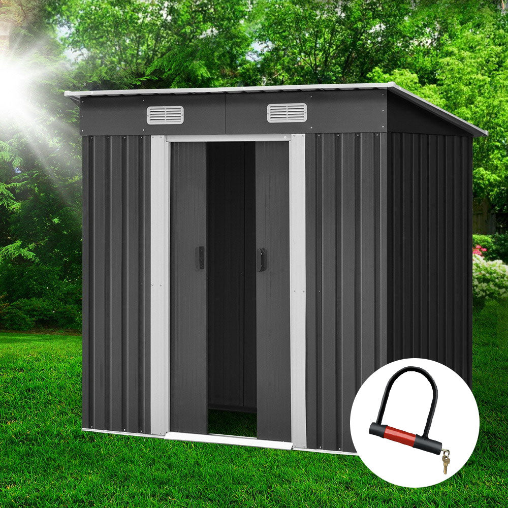 1.94X1.21M Outdoor Garden Shed With Sliding Door