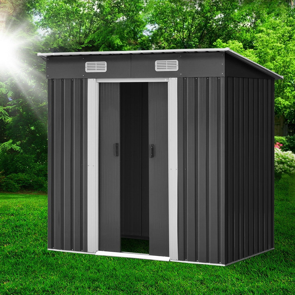 1.94X1.21M Outdoor Garden Shed With Sliding Door