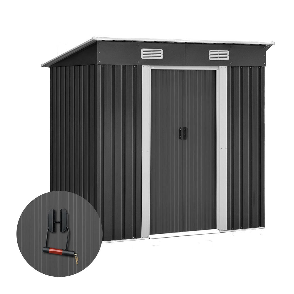 1.94X1.21M Outdoor Garden Shed With Sliding Door