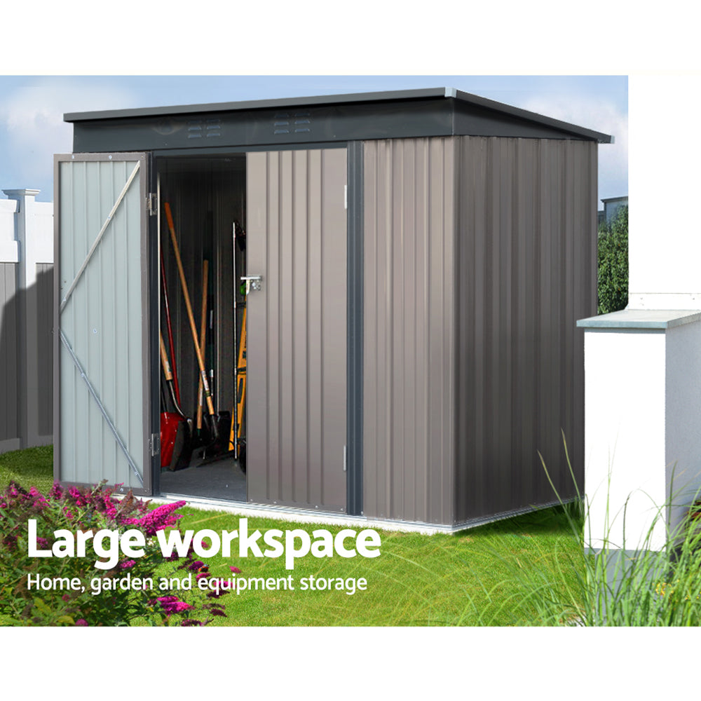 2.31X1.31M Metal Garden Shed With Double Door