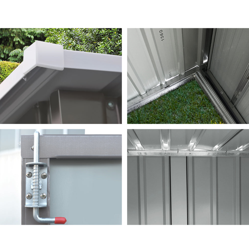 2.31X1.31M Metal Garden Shed With Double Door