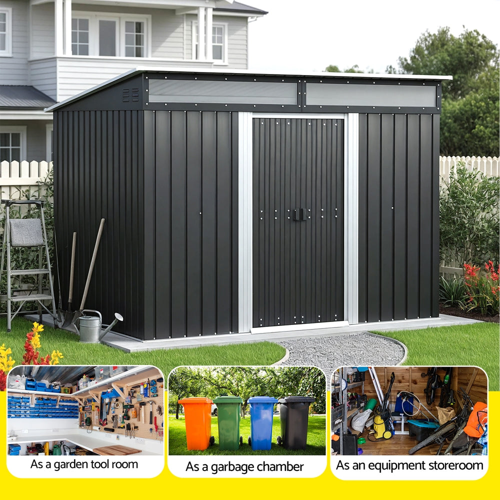 Garden Shed Outdoor Storage 2.60x1.95M Tool Sheds Workshop House Shelter