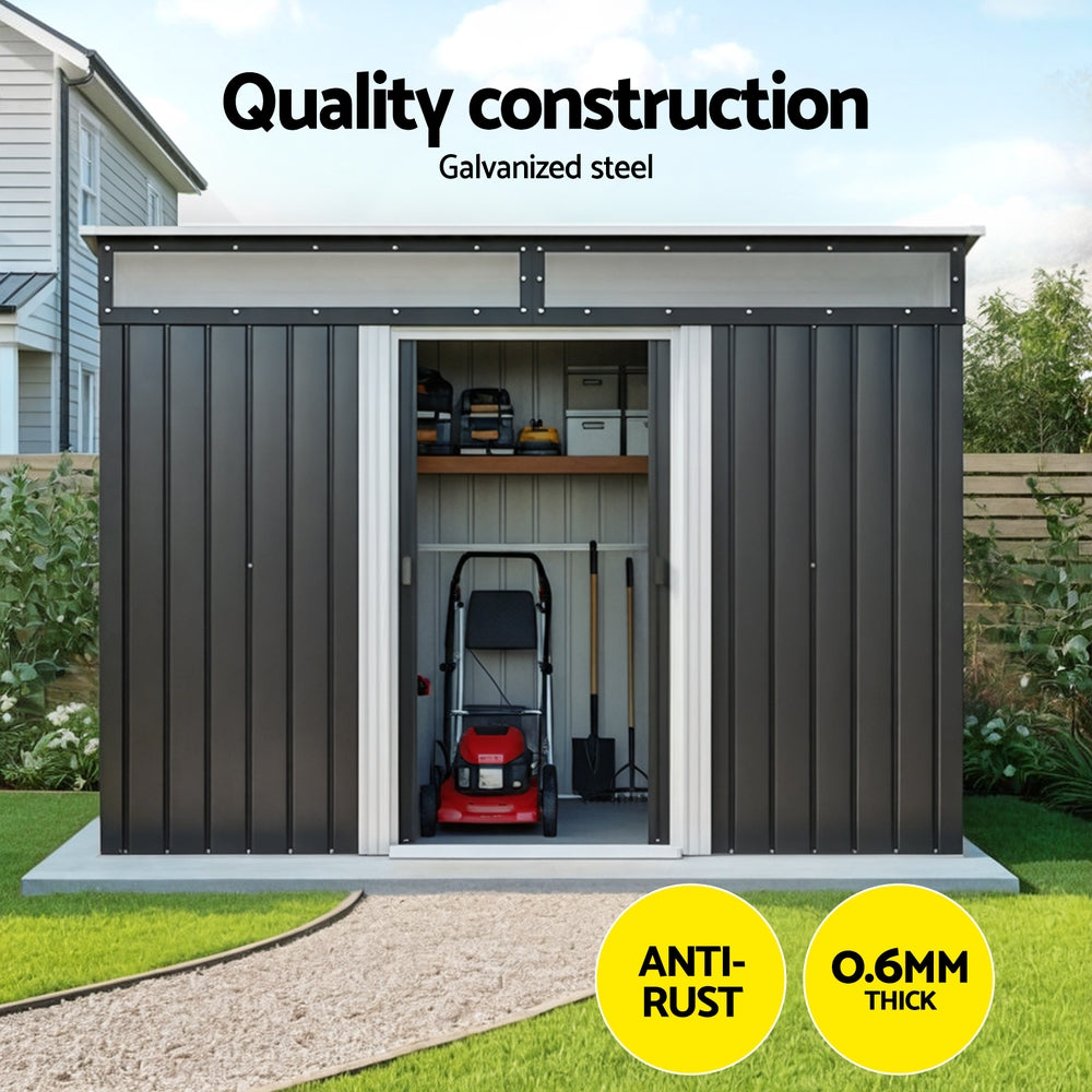 Garden Shed Outdoor Storage 2.60x1.95M Tool Sheds Workshop House Shelter