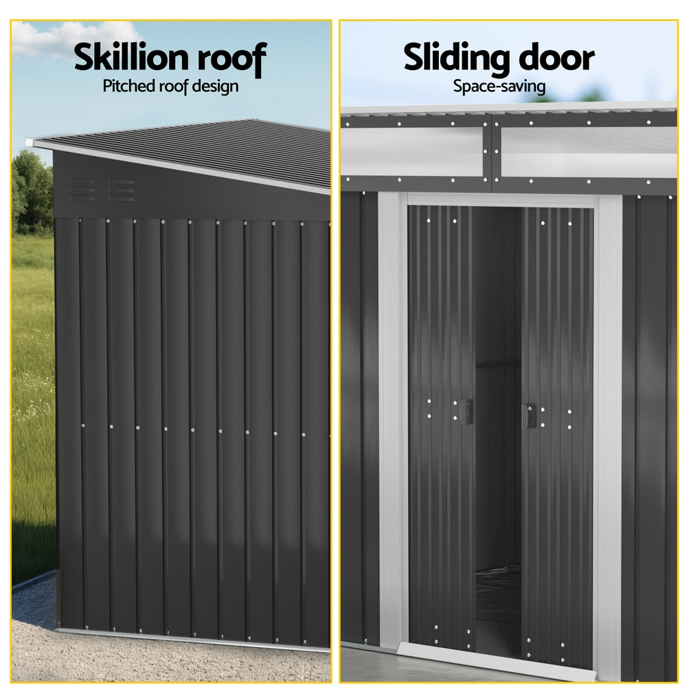 Garden Shed Outdoor Storage 2.60x1.95M Tool Sheds Workshop House Shelter
