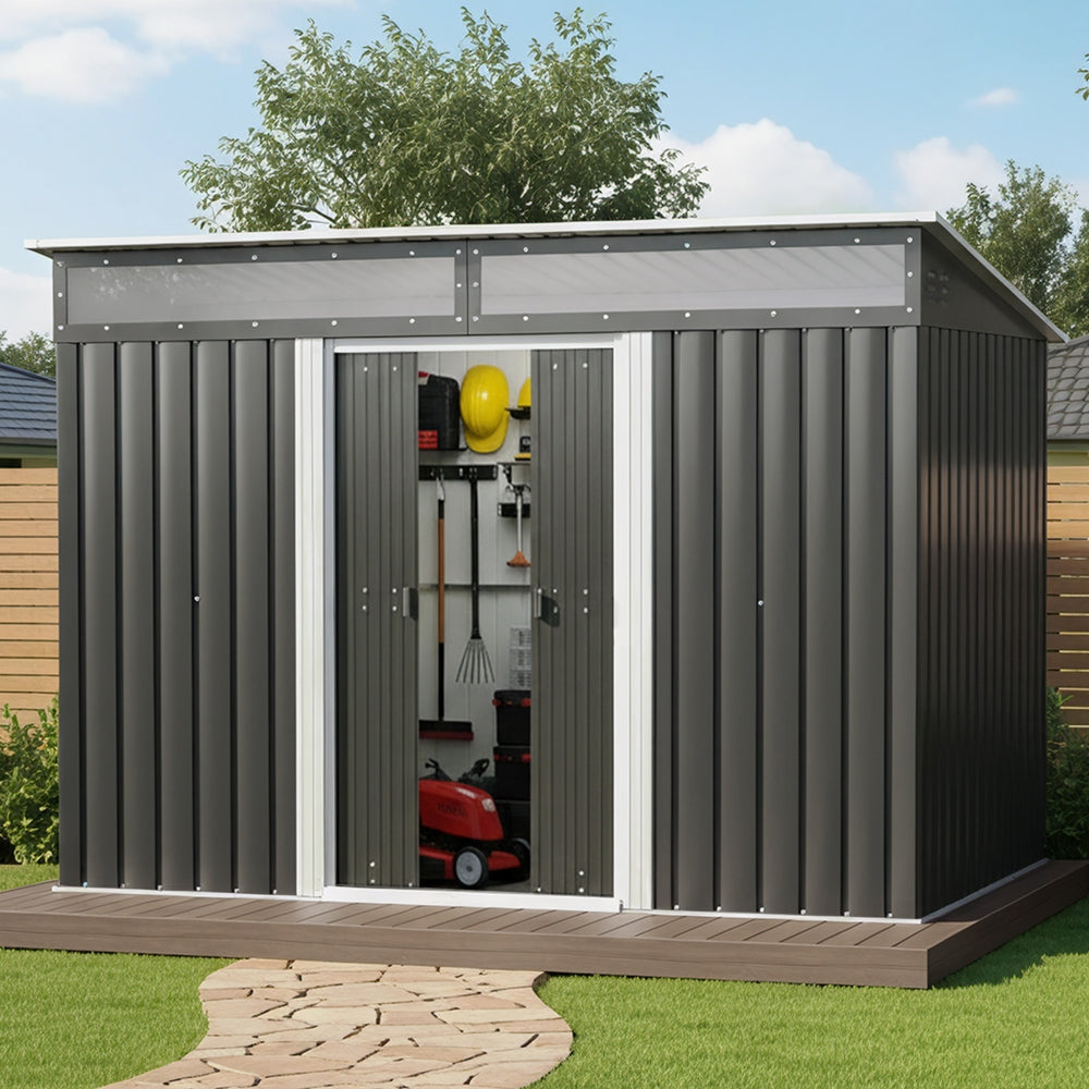 Garden Shed Outdoor Storage 2.60x1.95M Tool Sheds Workshop House Shelter
