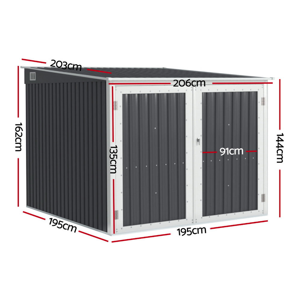 Garden Shed Sheds Outdoor Storage 2.06x2.03M Tool Workshop House Shelter | Sheds - photo 6