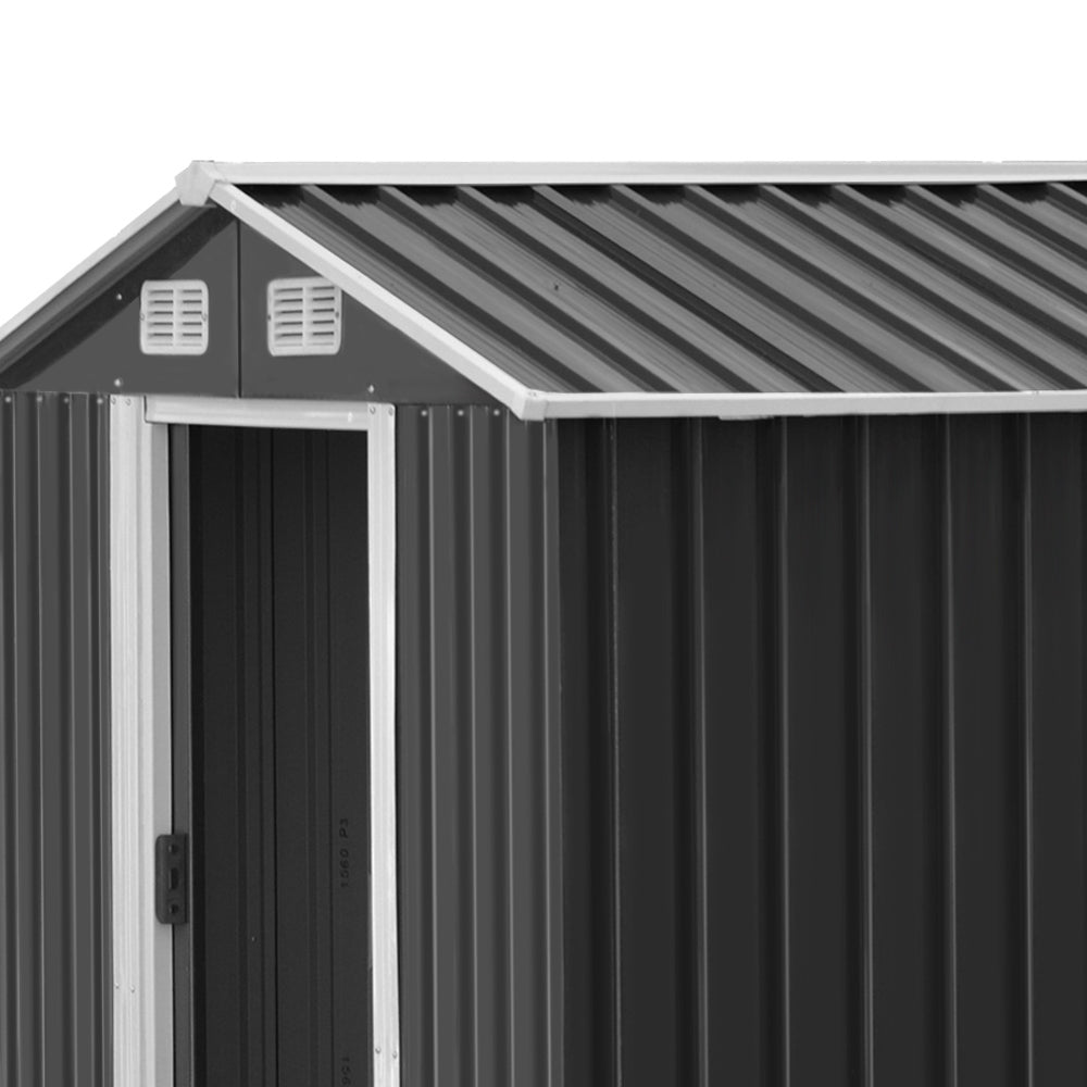 2.58X3.14M Garden Shed With Metal Base And Sliding Door