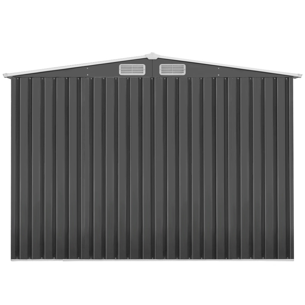 2.6X3.9M Garden Shed With Metal Base And Sliding Door