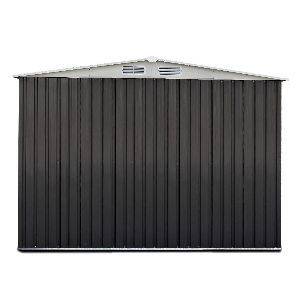 Garden Shed 2.58X2.07M W/Metal Base Sheds Outdoor Storage Double Door