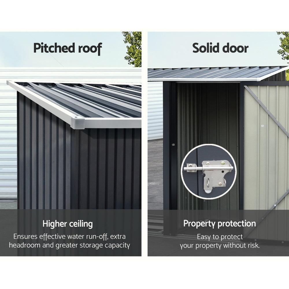 Garden Shed 2.49X1.04M Sheds Outdoor Tool Storage Workshop House Steel