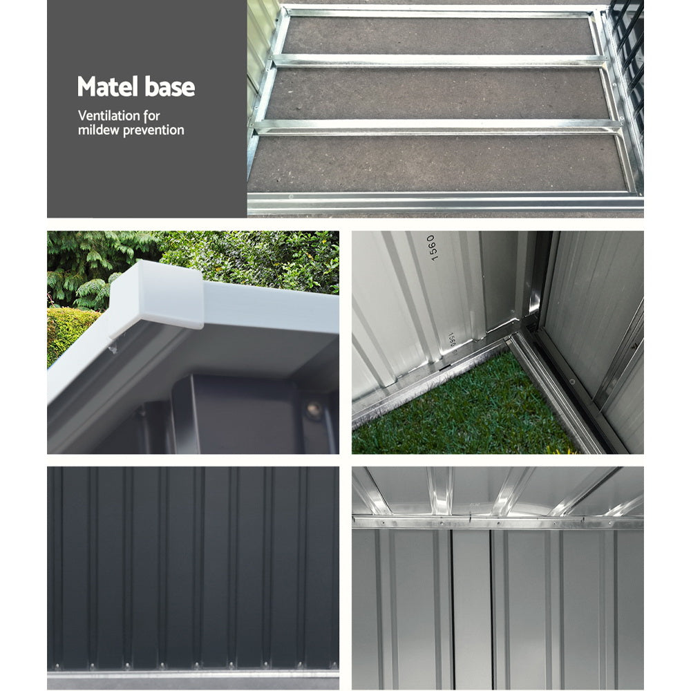Garden Shed 2.49X1.04M Sheds Outdoor Tool Storage Workshop House Steel