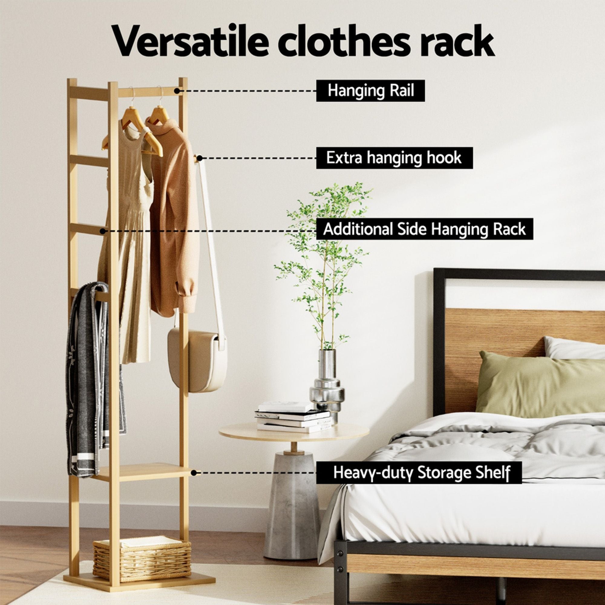 Shoe Cabinet Clothes Rack Storage Set | Simpledeals