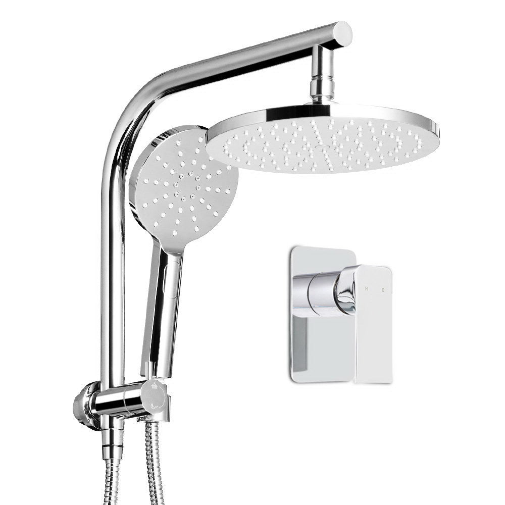 Handheld Round High Pressure Rain Shower Head Set With Mixer Tap