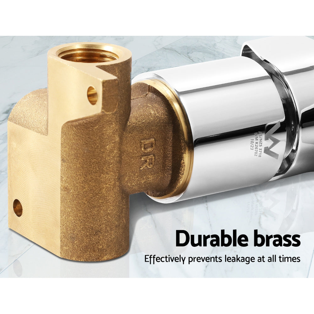 Shower Mixer Tap Wall Bath Taps Brass Hot Cold Basin Bathroom