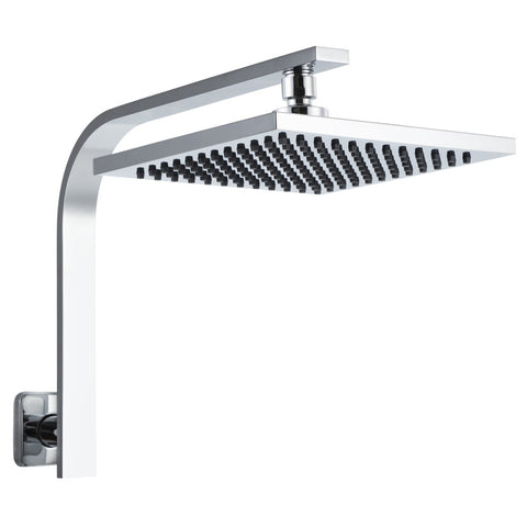 Cefito WELS 8" Rain Shower Head Set Bathroom Gooseneck Square Faucet High Pressure Hand Held