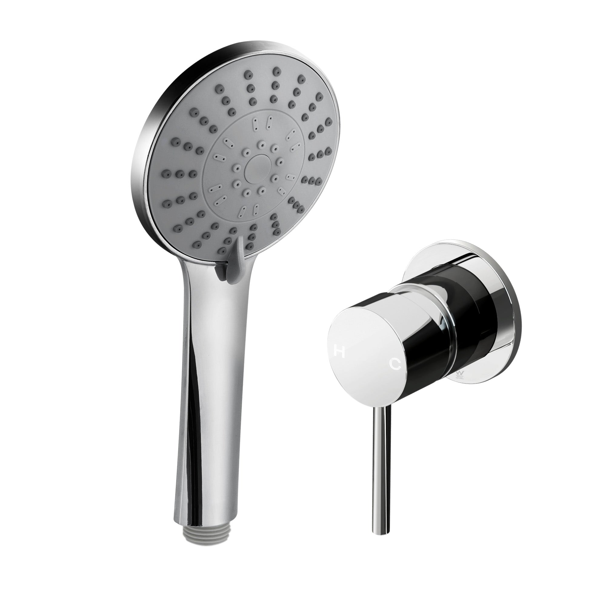 Handheld Shower Head 4.5" Round 5 Spray Modes | Simpledeals