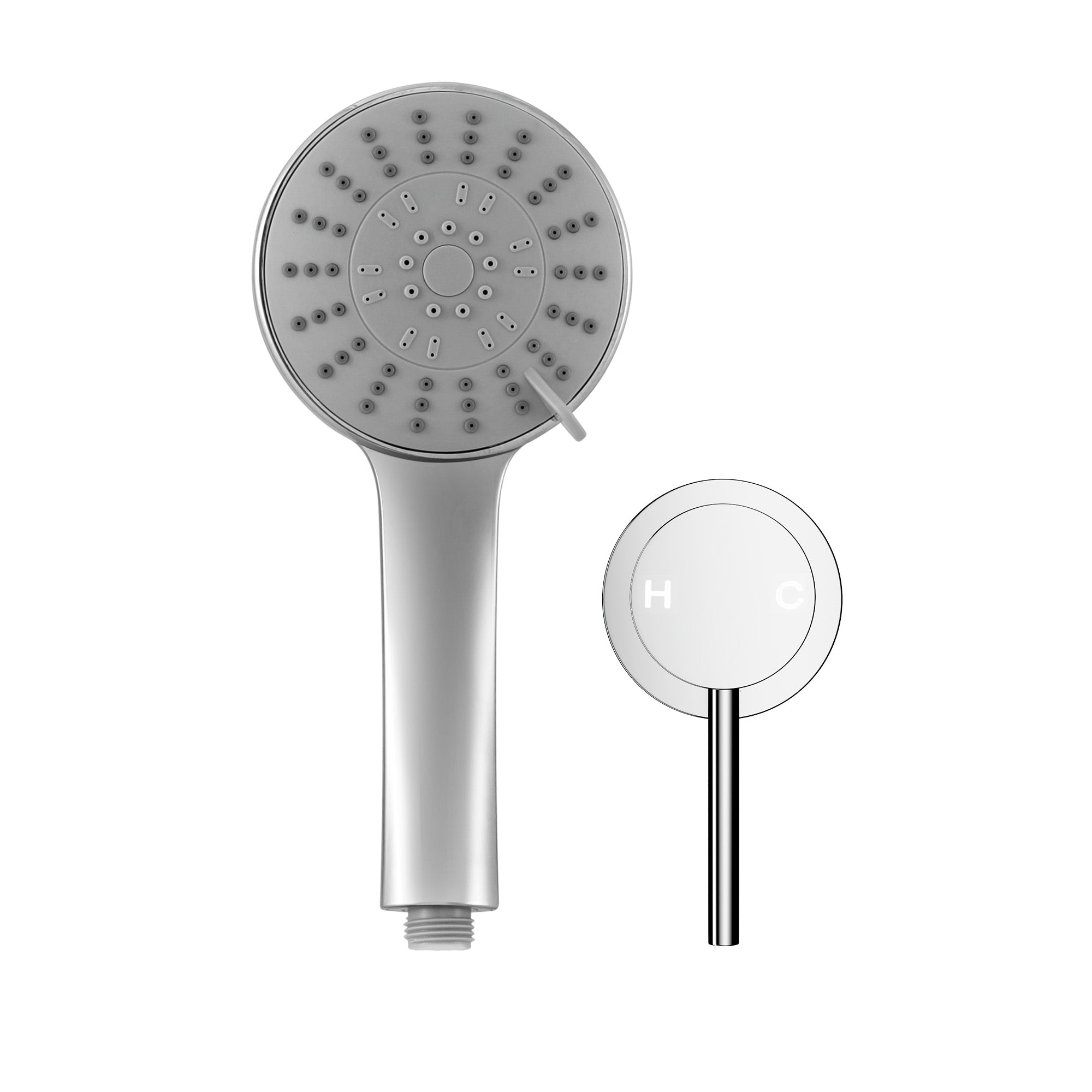 Handheld Shower Head 4.5" Round 5 Spray Modes | Simpledeals