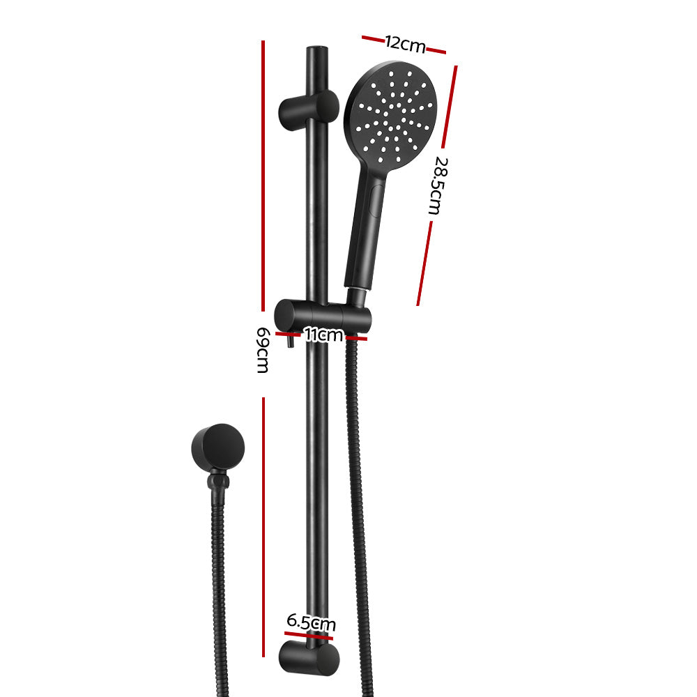 Handheld Shower Head Wall Holder 4.7'' High Pressure Adjustable 3 Modes Chrome