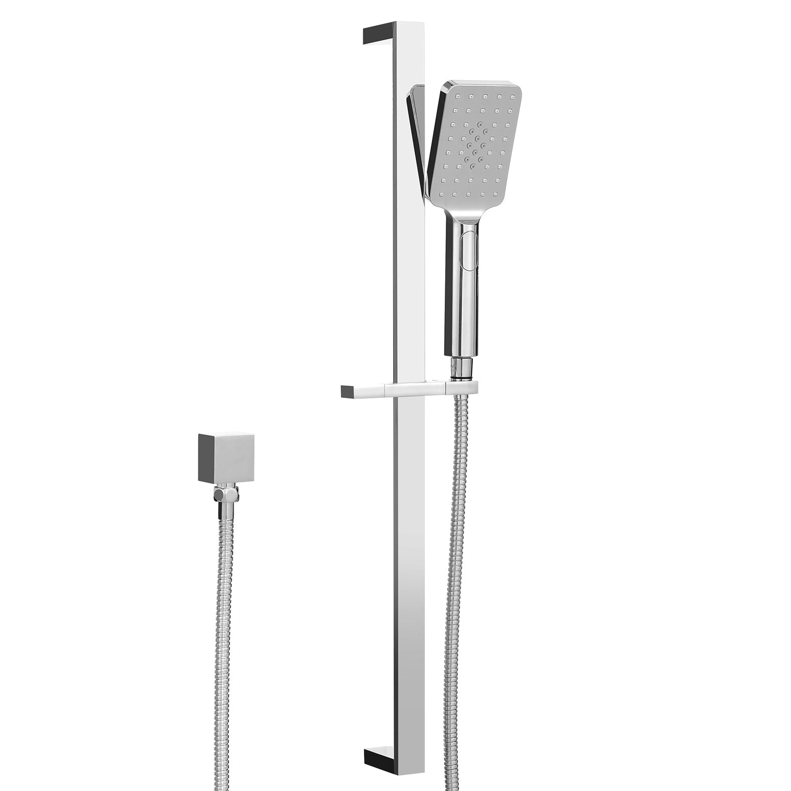 Handheld Shower Head Set 3.1'' High Pressure Silver | Silver colour