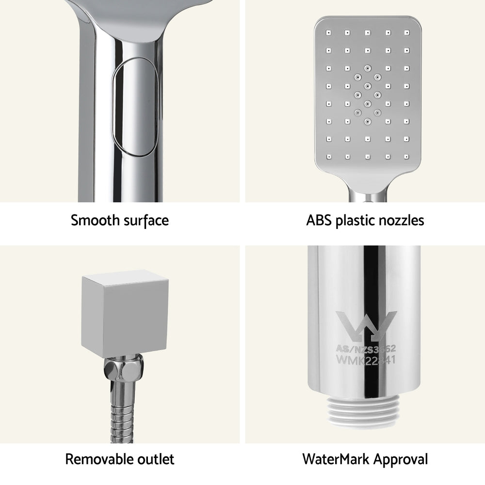 Shower Accessories - Handheld Shower Head Set 3.1'' High Pressure Silver