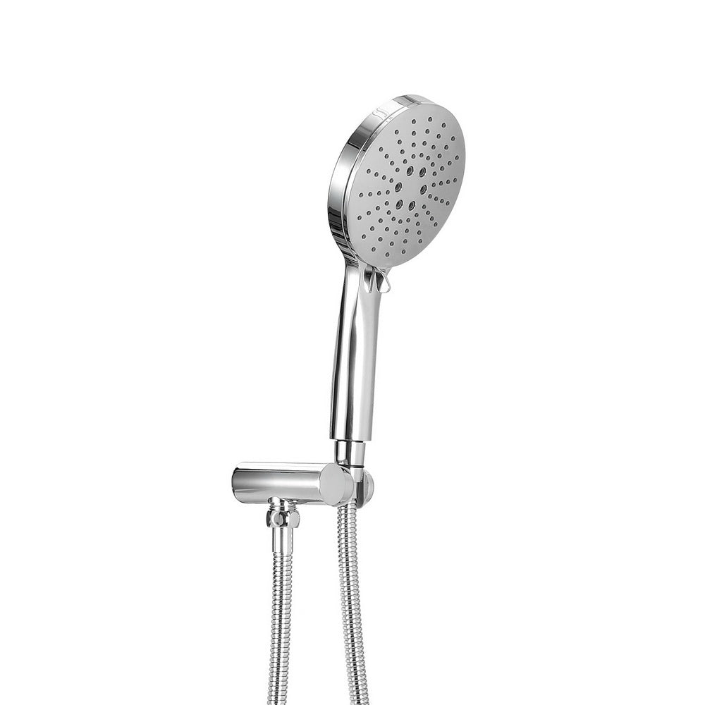 Handheld Shower Head Holder 4.7'' High Pressure Black/Silver