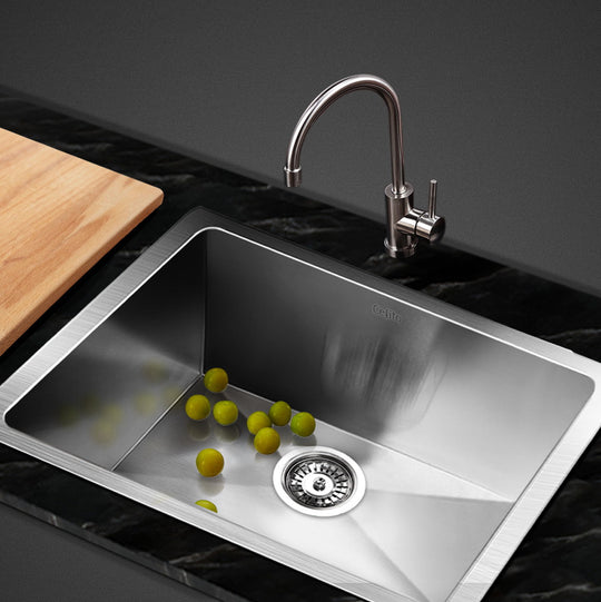 Silver colour - Kitchen Sink 51x45cm Stainless Steel Single Bowl Basin Silver Handmade 304