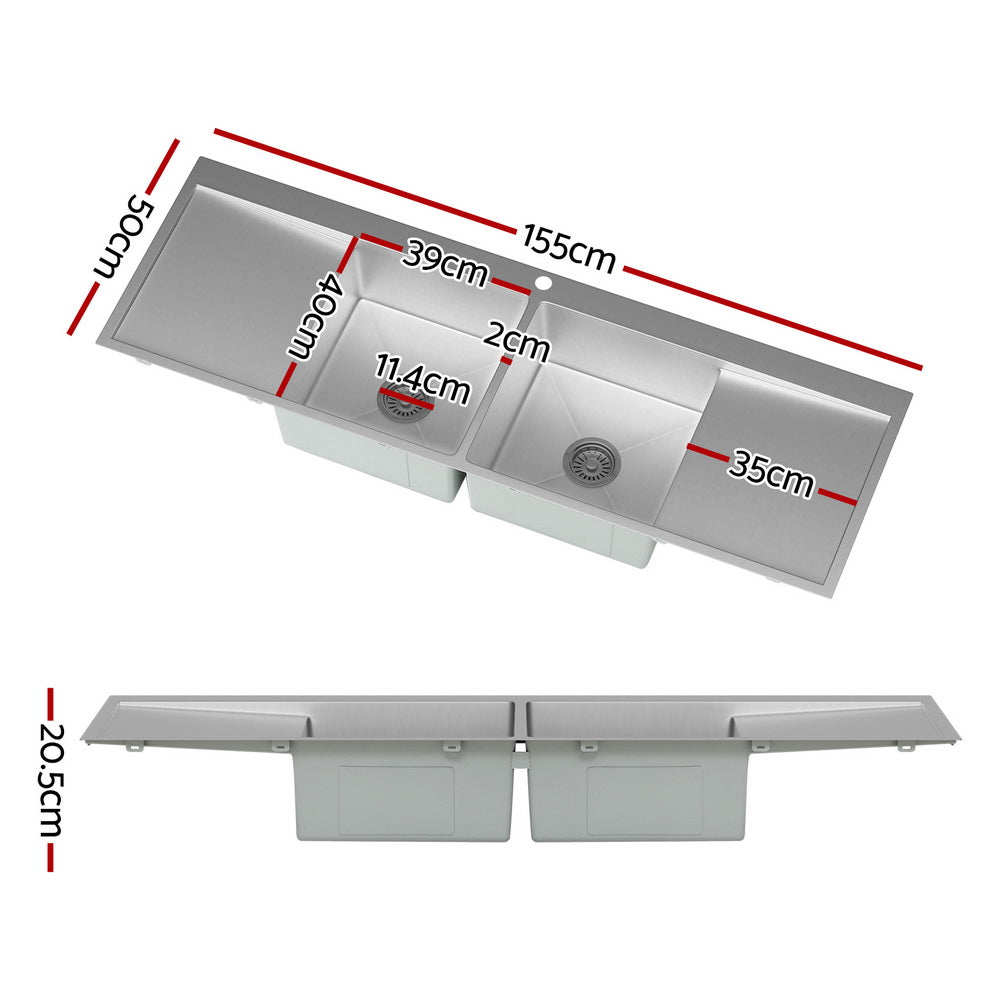 Sleek Stainless Steel Kitchen Sink - Under/Top/Flush Mount