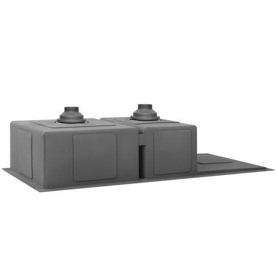 Stainless Steel Kitchen Sink Under Top Flush Mount Black
