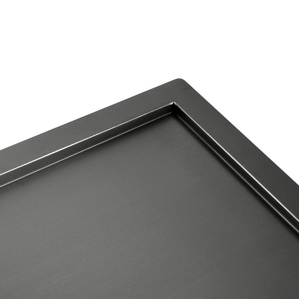 100cm x 45cm Stainless Steel Kitchen Sink Under/Top/Flush Mount Black
