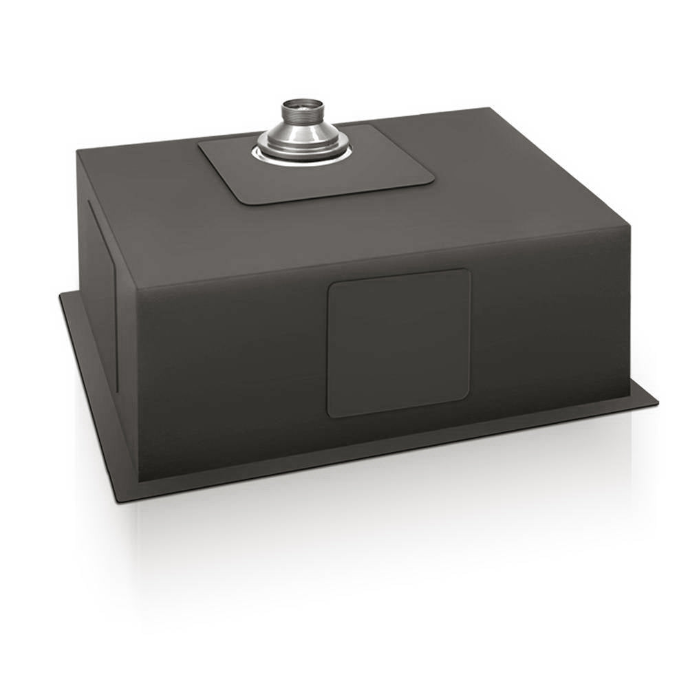Kitchen Sink 60X45Cm Stainless Steel Basin Single Bowl Laundry Black