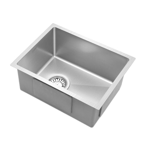 Kitchen Sink 44X34Cm Stainless Steel Nano Basin Single Bowl Silver