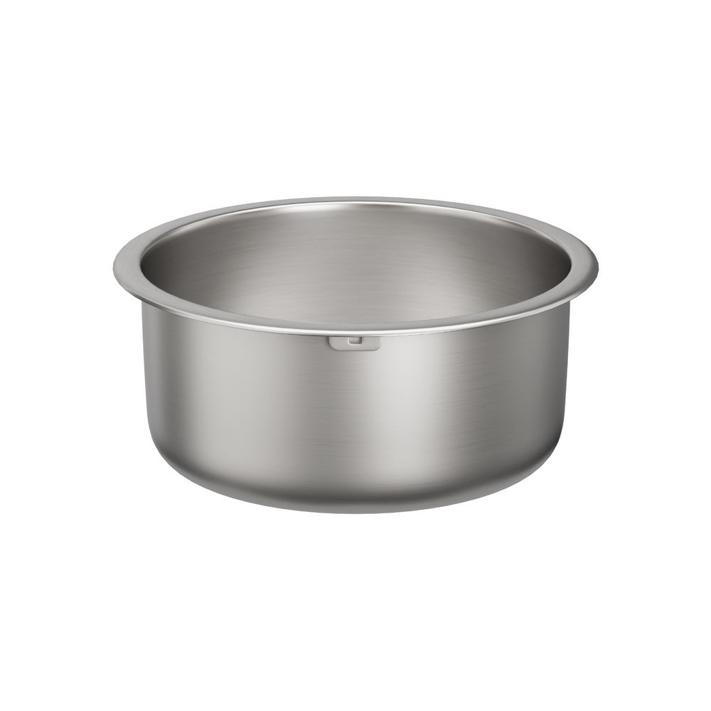 Steel finish - Cefito Kitchen Sink 43cm Round Stainless Steel Basin Single Bowl Silver